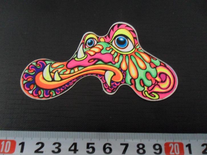sticker strip neon kleurig monster 176, Verzamelen, Stickers, Zo goed als nieuw, Bedrijf of Vereniging, Ophalen