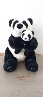prachtige zittende panda knuffel met jong, Ophalen of Verzenden, Zo goed als nieuw, Beer
