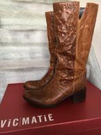 Vic Matie leren bruine laarzen, zgan, Kleding | Dames, Schoenen, Hoge laarzen, Bruin, Verzenden, Zo goed als nieuw