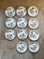 11 x Gien Tulipes Noires ontbijtborden 22 cm, Huis en Inrichting, Keuken | Servies, Ophalen, Aardewerk, Overige stijlen, Bord(en)