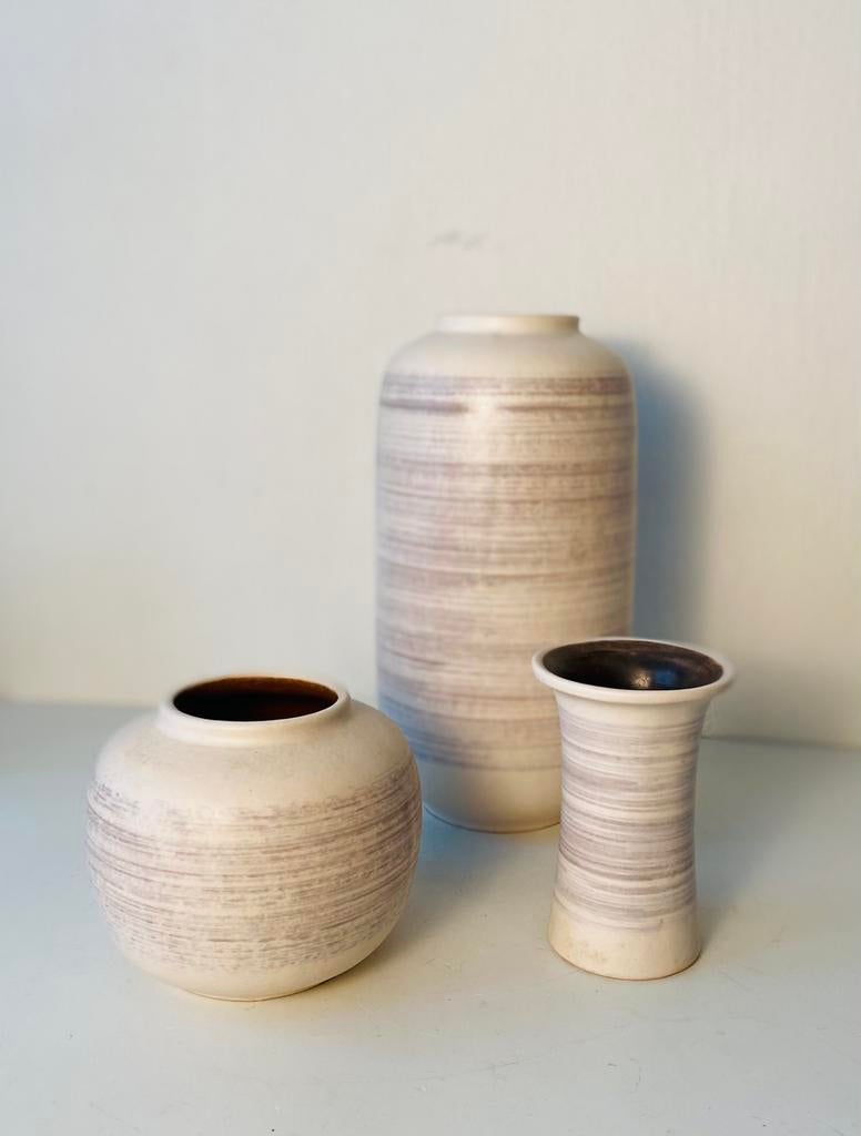 VEB Haldersleben keramiek vazen (3) jaren 70