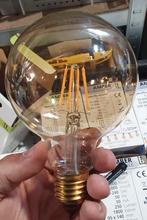 21x Extra warm white filament led globe 95mm 2200K amber 4W, Led-lamp, Minder dan 30 watt, Zo goed als nieuw, Soft of Flame