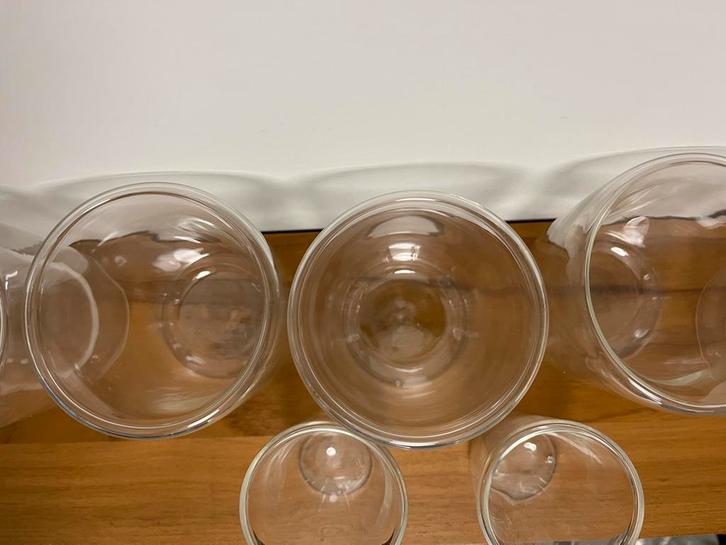 Dubbelwandige Glazen Set - Thee, Koffie (5x) Espresso (2x), Huis en Inrichting, Keuken | Servies, Zo goed als nieuw, Glas of Glazen