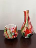 Twee Fidrio Holland vazen, Ophalen, Overige kleuren, Minder dan 50 cm, Glas