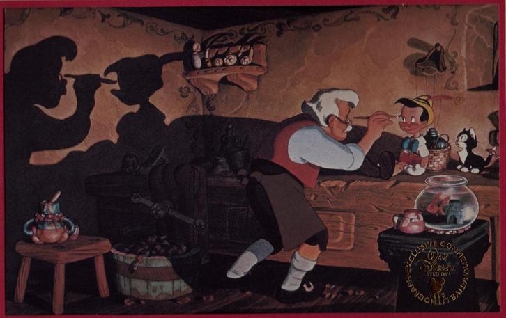 Disney Pinoccio Lithograph, Verzamelen, Disney, Nieuw, Plaatje of Poster, Overige figuren, Verzenden