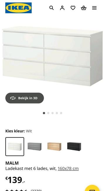 IKEA Malm Ladekast - 6 Lades - afbeelding 4