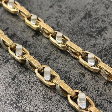 14k gouden ketting dik schakel monte carlo massief beschikbaar voor biedingen