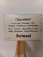 Antieke treinborden (3x koersborden dubbelzijdig), Ophalen of Verzenden