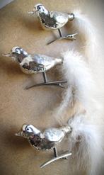 Kerstvogeltje~Zilver kleur van glas~glazen snavel~Kerst bal, Diversen, Kerst, Ophalen of Verzenden, Zo goed als nieuw