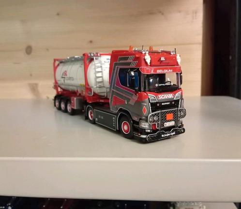 Scania S SL Logistics container chassis Tekno, Hobby en Vrije tijd, Modelauto's | 1:50, Nieuw, Bus of Vrachtwagen, Tekno, Ophalen of Verzenden