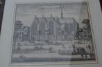 Ets Kloosterkerk Den Haag Gerrit van Giessen ca 1750, Antiek en Kunst, Kunst | Etsen en Gravures, Ophalen of Verzenden