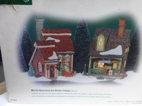 department 56 Warren Homestead and Walden Cottage kerstdorp, Diversen, Kerst, Nieuw, Ophalen of Verzenden