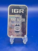 IGR 100 gram Zilverbaar - 999 Fijn Zilver, Postzegels en Munten, Edelmetalen en Baren, Ophalen of Verzenden, Zilver