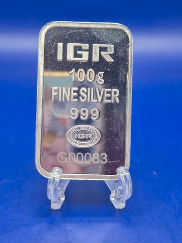 IGR 100 gram Zilverbaar - 999 Fijn Zilver beschikbaar voor biedingen