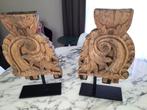 2 antieke houten ornamenten, Ophalen of Verzenden