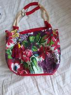 Bloemen Handtas, Sieraden, Tassen en Uiterlijk, Tassen | Damestassen, Ophalen of Verzenden, Zo goed als nieuw, Rood, Handtas