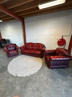 Oxblood rood chesterfield set bankstel 3-1-1 bank fauteuil, Huis en Inrichting, Fauteuils, 2871SK, Klassieke, Mariansoliak8@gmail.com