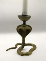 Messing kandelaar in de vorm van een cobra, Ophalen of Verzenden, Koper of Brons