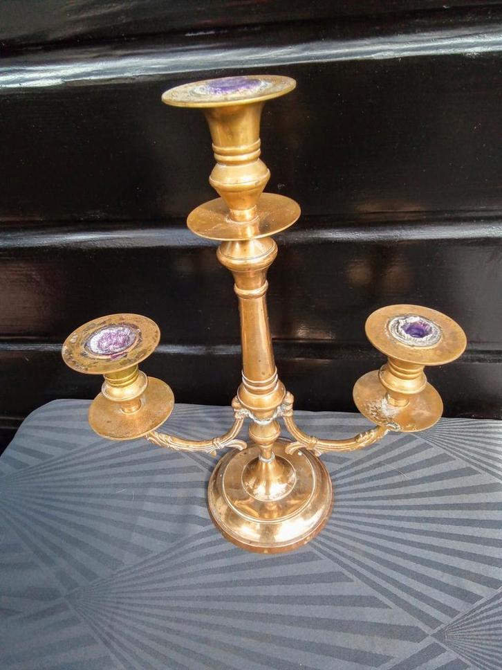 Koperen kandelaar., Antiek en Kunst, Antiek | Kandelaars, Koper of Brons, Ophalen of Verzenden