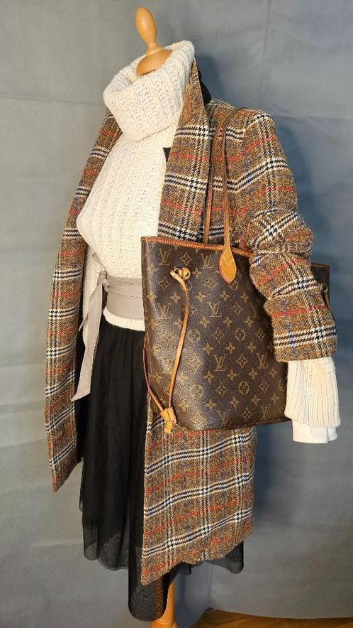 Chique Zara Geruite Jas/Blazer - Bruin Multi Kleur - Maat S, Kleding | Dames, Jassen | Winter, Zo goed als nieuw, Maat 38/40 (M)