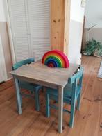 Kinder tafeltje met 2 stoeltjes, super stevig!, Gebruikt, Tafel(s) en Stoel(en), Ophalen