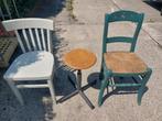 2 leuke stoelen en 1 kruk, Ophalen, Gebruikt, Stof, Twee