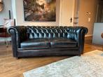 Bendic Chesterfield 2-zits bank - Zwart/Cognac, Huis en Inrichting, Ophalen, Gebruikt, Klassiek, 150 tot 200 cm
