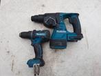 Makita combihamer dhr243 met accutol 18v, Ophalen of Verzenden, Gebruikt