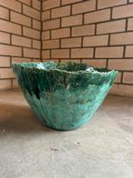 Keramieken pot turqoise, Tuin en Terras, Bloempotten, Ophalen, Zo goed als nieuw