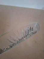 Vintage Ronde Glazen Schaal met Vakjes, Gebruikt, Schaal, Rond, Ophalen of Verzenden