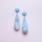 Marble blue oorhangers, Ophalen, Overige materialen, Hangers, Blauw