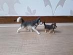 Schleich honden 16832 & 16835, Ophalen of Verzenden, Zo goed als nieuw, Hond of Kat, Beeldje of Figuurtje