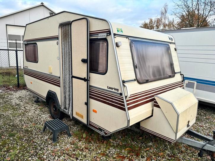 Caravan Kip KT430 LB - Met voortent + Fietsendrager! Retro, Caravans en Kamperen, Caravans, Bedrijf, tot en met 4, 500 - 750 kg