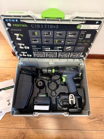 Festool schroefmachine T18+3 met accu lader en systainer beschikbaar voor biedingen