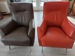 2 Mooie Lederen H&H Fauteuils - Zo Goed Als Nieuw!, Ophalen, 75 tot 100 cm, Zo goed als nieuw, 75 tot 100 cm