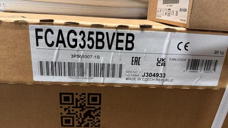 NIEUW! Daikin casette 3 stuks FCAG35BVEB incl. thermostaten, Witgoed en Apparatuur, Airco's, Nieuw, Wandairco, Minder dan 60 m³