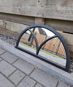 Gietijzeren stalraam spiegel, Antiek en Kunst, Ophalen, Ovaal, 50 tot 100 cm, Minder dan 100 cm