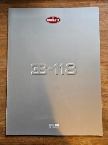 Brochure Bugatti EB 118 Giugiaro beschikbaar voor biedingen