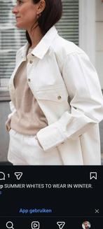 ÂME ANTWERP oversized denim shirt Fun – off-white – maat 36, Verzenden, Zo goed als nieuw, Maat 36 (S), Wit