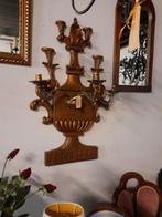 Zeer grote unieke barok wand kandelaar met draaibare armen, Antiek en Kunst, Antiek | Kandelaars, Ophalen of Verzenden, Koper of Brons