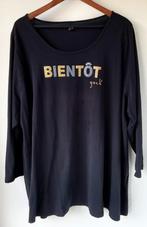 Yoek zwart shirt, lange mouw met opdruk maat 58/60, Ophalen of Verzenden, Zo goed als nieuw, Zwart, Shirt of Top