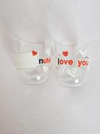 2 Nutella I love you glazen, Verzamelen, Ophalen of Verzenden, Zo goed als nieuw, Overige typen