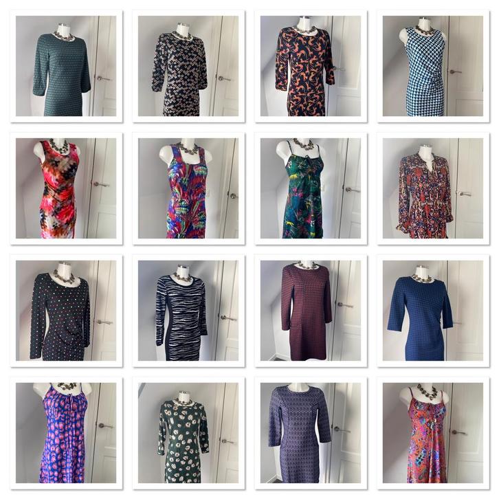 (NIEUW) 16 Schitterende MERK jurken maat 36-38 S/M UITZOEKEN, Kleding | Dames, Jurken, Zo goed als nieuw, Maat 36 (S), Overige kleuren