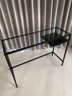 IKEA Laptoptafel / bureau in zwart/bruin met glazen plaat, Computers en Software, Laptoptafels, Ophalen, Zo goed als nieuw