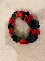 Zwarte & Rode Bloemenkrans, Ophalen of Verzenden, Zo goed als nieuw