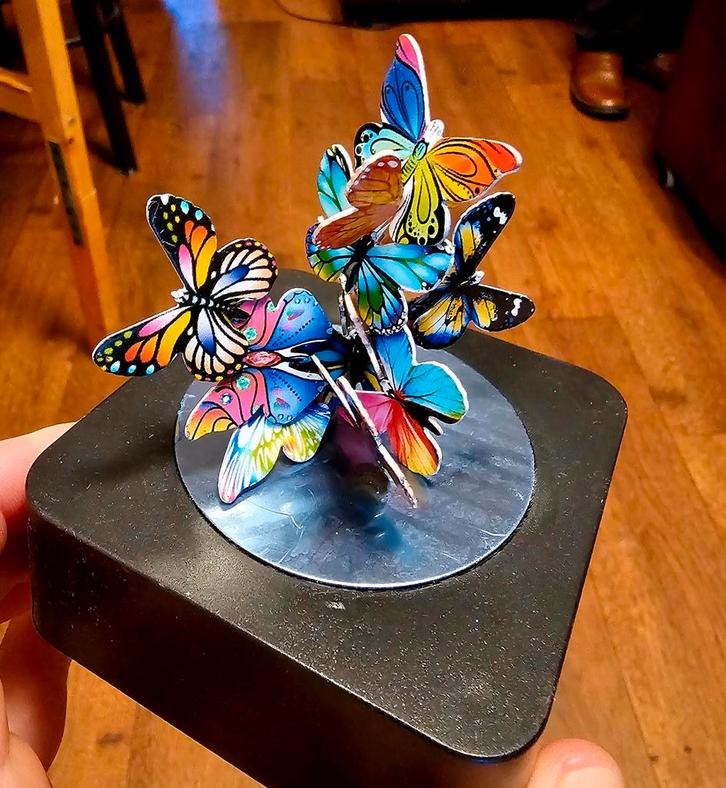 Magneet Kunstwerk: Vlinders, Antiek en Kunst, Antiek | Woonaccessoires, Ophalen of Verzenden