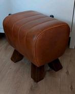 25 eu Kruk voetenbank leer bokje bok 38 cm hoog, Minder dan 50 cm, Ophalen of Verzenden, Rechthoekig, Minder dan 50 cm