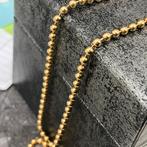 18 karaat gouden ketting kralen schakel balletjes massief, Sieraden, Tassen en Uiterlijk, Kettingen, Ophalen of Verzenden, Nieuw