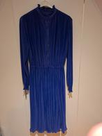 Vintage feestjurk plissé maat L, Kleding | Dames, Jurken, Maat 38/40 (M), Paars, Ophalen of Verzenden, Zo goed als nieuw