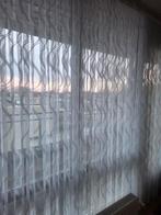 Witte gordijnen met patroon, 200 cm of meer, Wit, Ophalen of Verzenden, Zo goed als nieuw